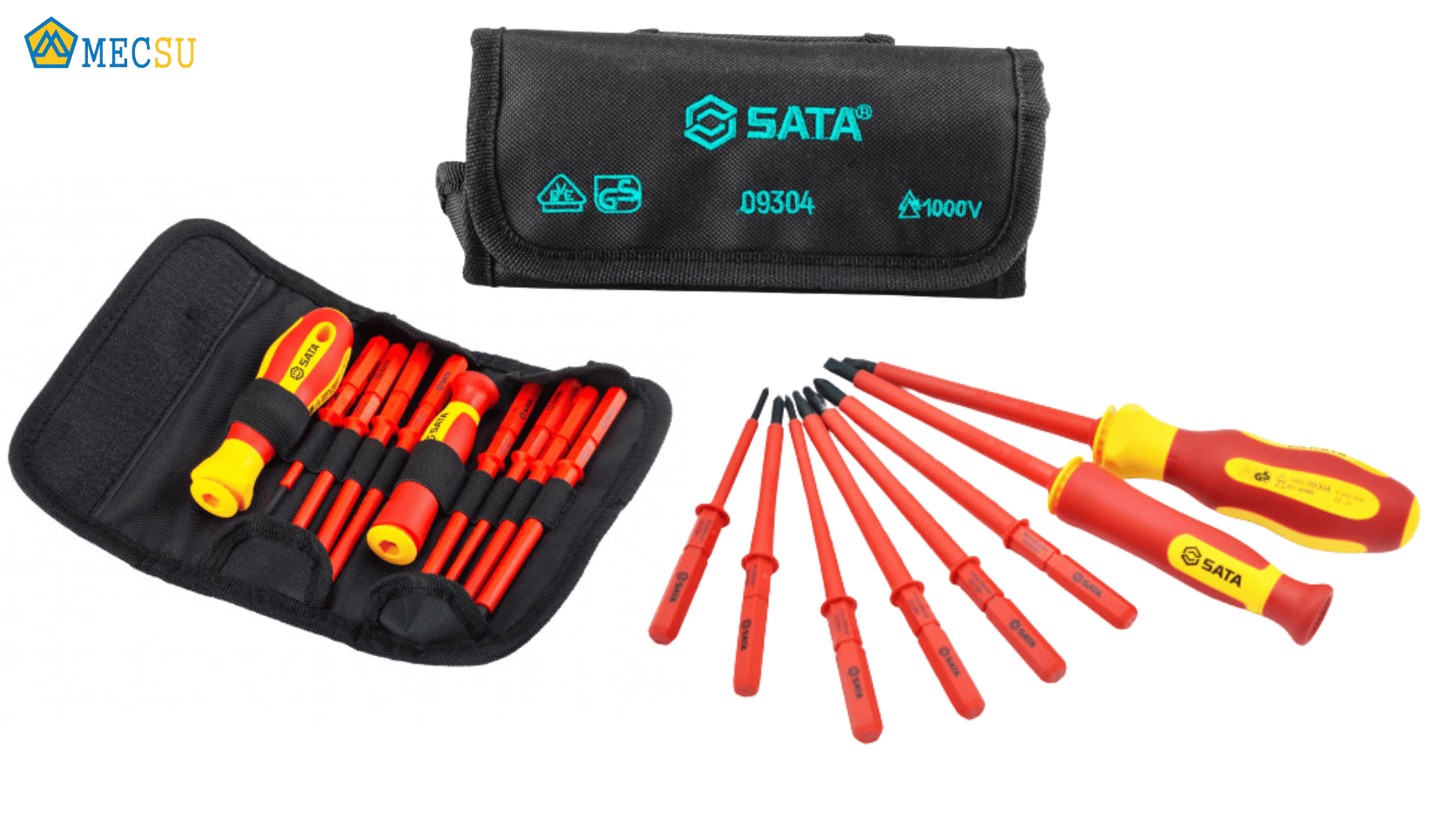 Bộ Tua Vít 2 Đầu 10 Chi Tiết, Cách Điện SATA 09304